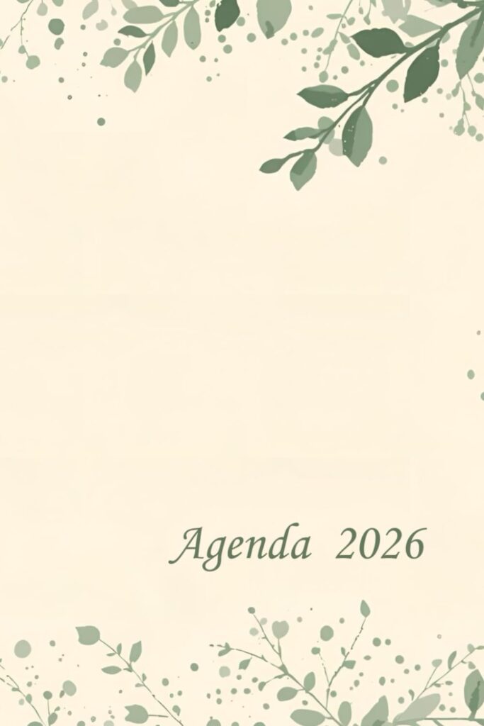 agenda 2026 personale elegante