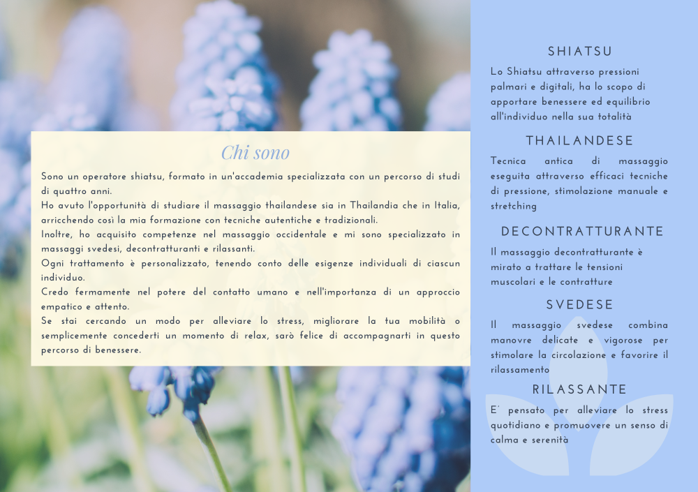 menu trattamenti Giovanni Matera