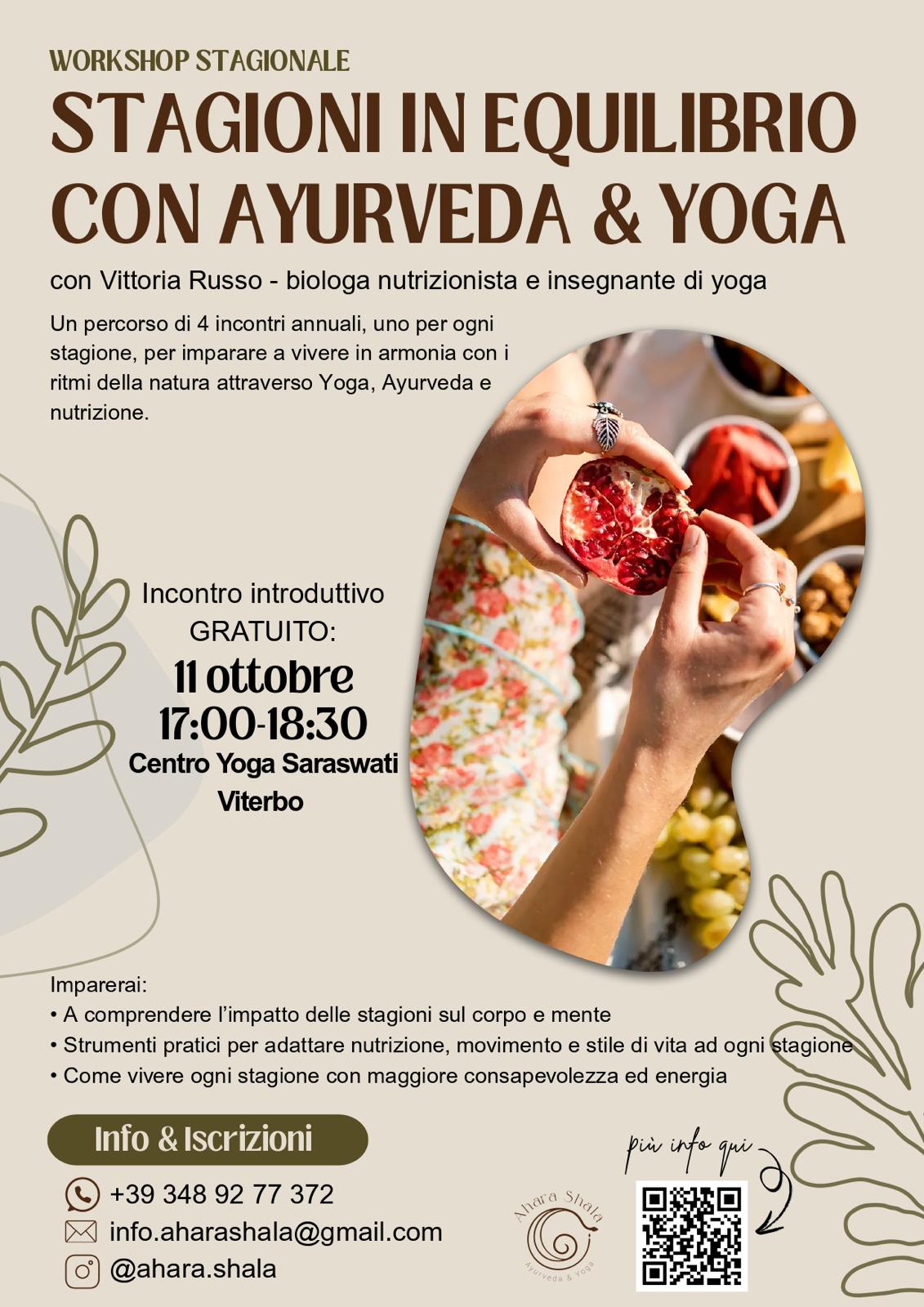 Workshop “Stagioni in equilibrio con Ayurveda e Yoga”