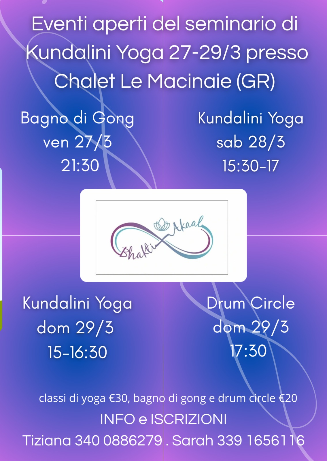 Eventi del seminario di Kundalini Yoga