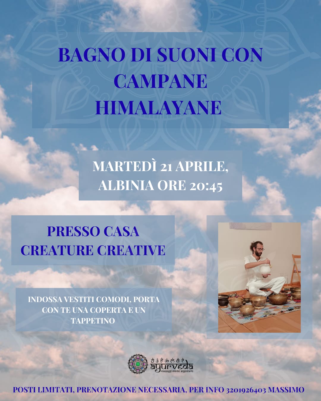 Bagno di suoni con campane himalayane